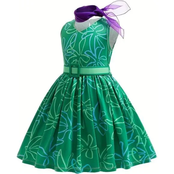 Green Disgust Costume Joy Cosplay Dress Party Cosplay Dress up - Picture 3 of 7